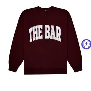 The Bar Burgundy Crewneck Sweater